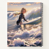 Op weg om een golf te vangen notitieboek (Achterkant)