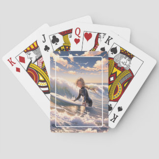Op weg om een golf te vangen pokerkaarten