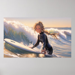 Op weg om een golf te vangen poster