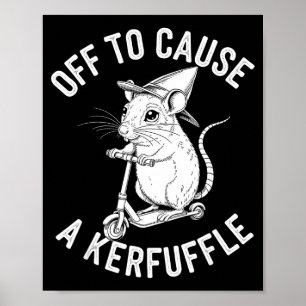 Op weg om een rel te schoppen grappige capybara gr poster