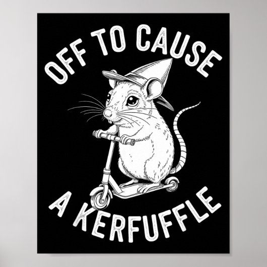 Op weg om een rel te schoppen grappige capybara gr poster (Voorkant)
