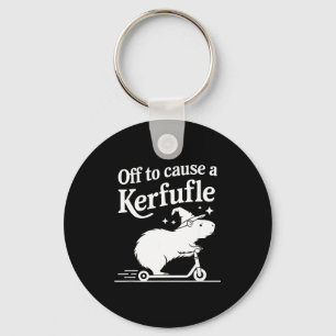 Op weg om een rel te schoppen grappige capybara gr sleutelhanger