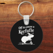 Op weg om een rel te schoppen grappige capybara gr sleutelhanger (Voorkant)
