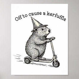 Op weg om een rel te schoppen Weirore gezegden Fun Poster