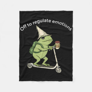 Op weg om emoties te reguleren Funny Frog Mentale Fleece Deken