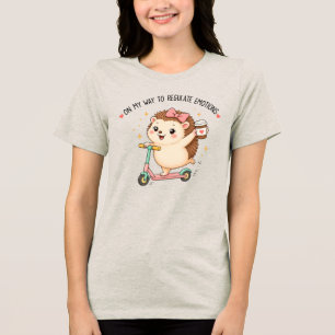 Op Weg Om Emoties Te Reguleren Grappige Egel Tri-Blend Shirt