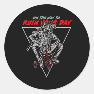 Op weg om je dag te verpesten ronde sticker