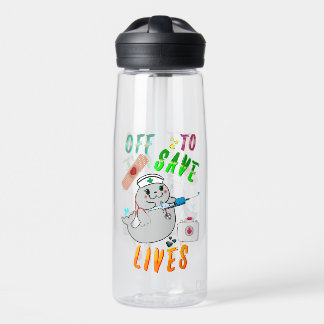Op weg om levens te redden waterfles