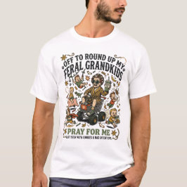 Op Weg Om Mijn Wilde Kleinkinderen Te Ronden - Gra T-shirt