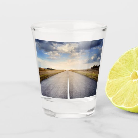 Op weg shot glas (Voorkant)