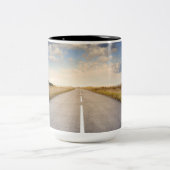 Op weg tweekleurige koffiemok (Center)