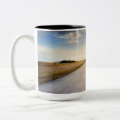 Op weg tweekleurige koffiemok (Links)