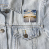 Op weg vierkante button 5,1 cm (In situ)