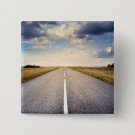 Op weg vierkante button 5,1 cm