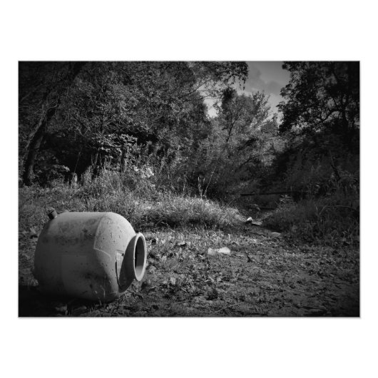 "Op weggegooide grond" Foto Afdruk (Voorkant)