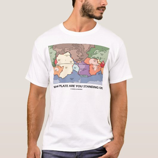 Op welk Bord sta je? (Bord tektonica) T-shirt (Voorkant)