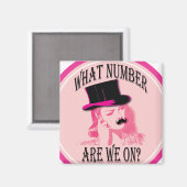 Op welk nummer staan we? Mustache en hoge hoed Magneet (Voorkant / Achterkant)