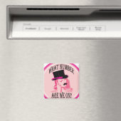 Op welk nummer staan we? Mustache en hoge hoed Magneet (Insitu (Vaatwasser))