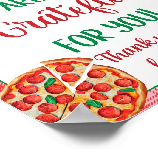 Op welke manier je het ook kunt plakken Pizza appr Poster (Hoek)