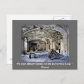 Op welke slankdraden leven en fortuin hangen.. briefkaart (Voorkant / Achterkant)