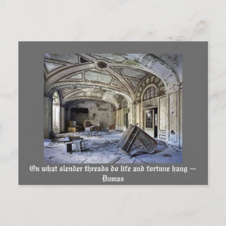 Op welke slankdraden leven en fortuin hangen.. briefkaart