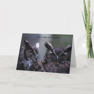 Op wie kan ik rekenen? feestdagen kaart