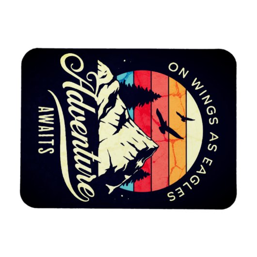 Op Wings as Eagles avontuur wacht op  stijl Magneet (Horizontaal)