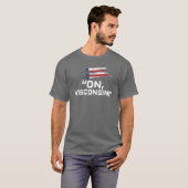 Op Wisconsin! - citaat uit de burgeroorlog T-shirt (Voorkant volledig)