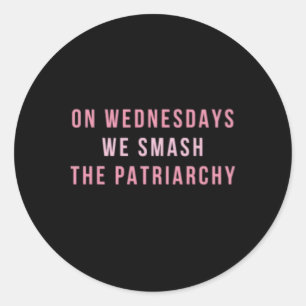 Op woensdag breken we de patriarchale rechten kapo ronde sticker