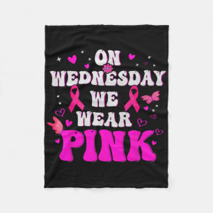 Op woensdag Draag we Pink Ribbon borstkanker AWA Fleece Deken