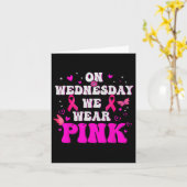 Op woensdag Draag we Pink Ribbon borstkanker AWA Kaart (Gele Bloem)
