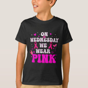 Op woensdag Draag we Pink Ribbon borstkanker AWA T-shirt