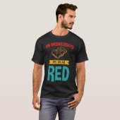 Op woensdag Draag we Red Teacher Red voor Ed T-shirt (Voorkant volledig)