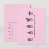 Op woensdag Draag we Roze Briefkaart (Voorkant / Achterkant)