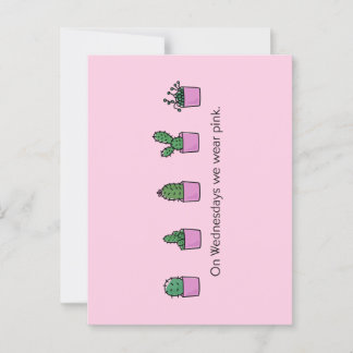 Op woensdag Draag we Roze Briefkaart