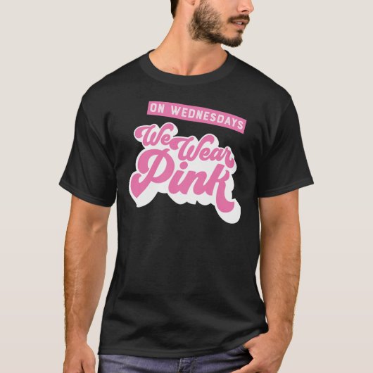 Op woensdag Draag we roze klassieke T-Shirt (Voorkant)