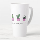 Op woensdag Draag we Roze Latte Mok (Rechterhoek)