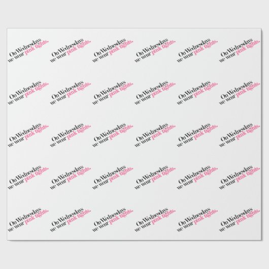 Op woensdag Draag we roze panty’s inpakpapier (Vlak)