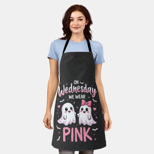 Op woensdag Draag we roze spookachtige Halloween s Schort (Gedragen)