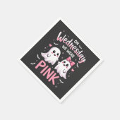 Op woensdag Draag we roze spookachtige Halloween s Servet (Hoek)