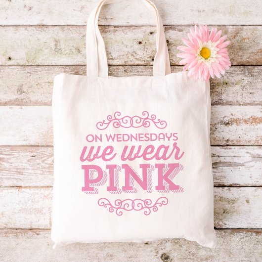 Op woensdag Draag we Roze Tote Bag