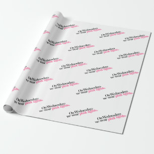 Op woensdag dragen we roze broeken inpakpapier
