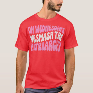 Op woensdag rooien we de patriarchie roze feminis t-shirt