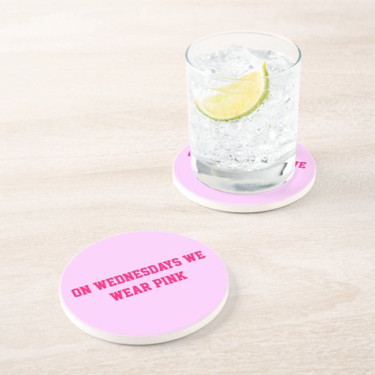 Op woensdagen draag we roze circulair Onderzetter (Zijkant)