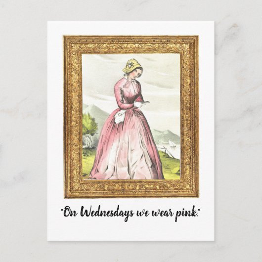 "Op woensdagen Draag we roze" Grappig Briefkaart (Voorkant)