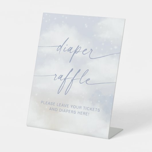 Op wolk 9 Luier Raffle Reclamebord Met Voetstuk (Voorkant)