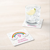 Op Wolk 9! Rainbow Birthday Kartonnen Onderzetters (Insitu)