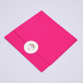 Op Wolk 9! Rainbow Birthday Ronde Sticker