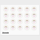 Op Wolk 9! Rainbow Birthday Ronde Sticker (Vel)