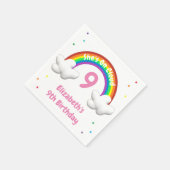 Op Wolk 9! Rainbow Birthday Servet (Hoek)